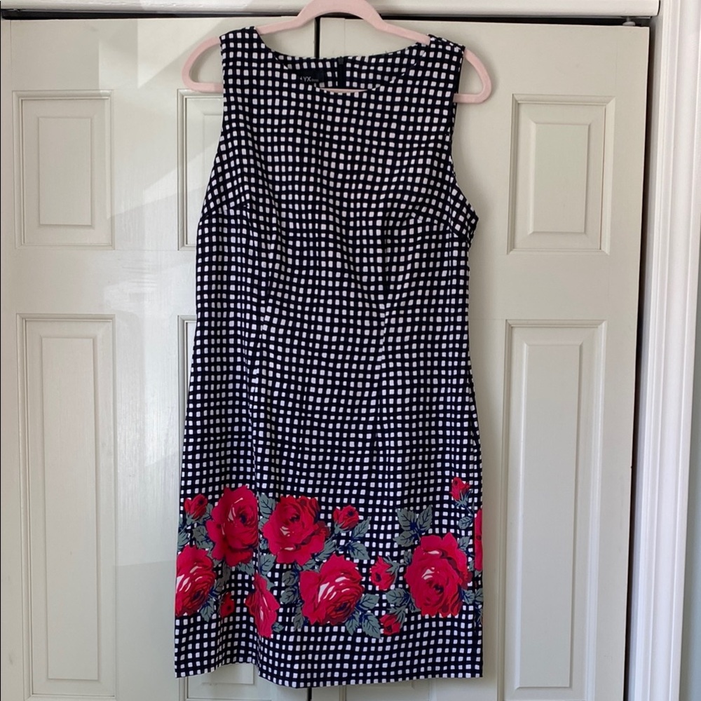 ALYX Black and White Checkered Red Poppy Dress